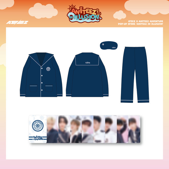 ユノトレカ付き ATEEZ ANITEEZ パジャマ &アイマスク セット L ATEEZ : ANITEEZ IN ILLUSION - PAJAMAS & SLEEP SHADE SET – KPOP