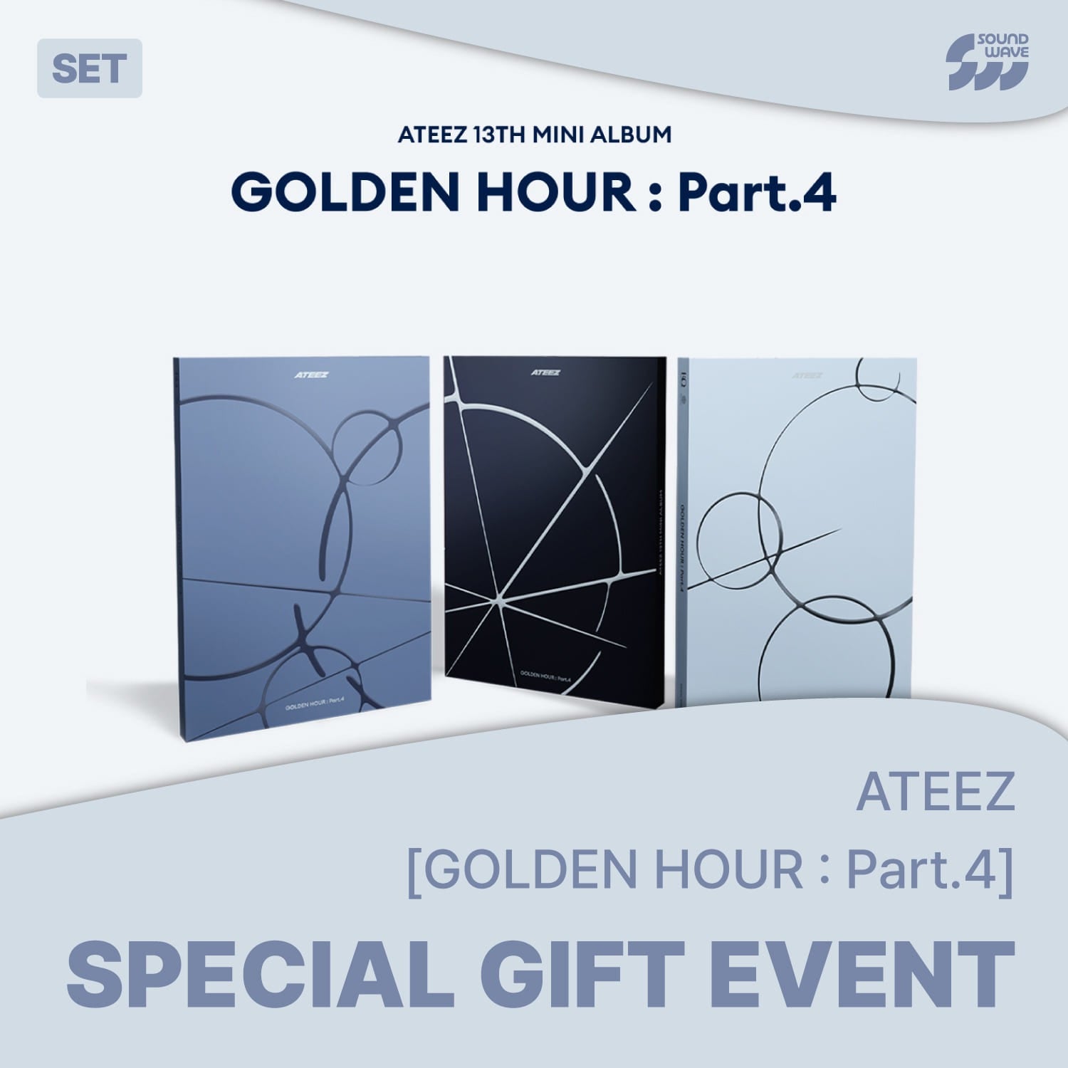 PRE-ORDER] ATEEZ - [GOLDEN HOUR : Part.4] (SOUND WAVE) – KPOP
