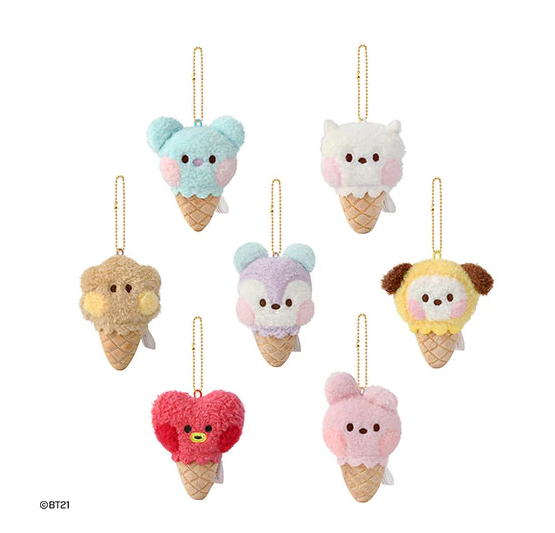 BT21 ICE CREAM PLUSH KEYRING – KPOP Store in USA