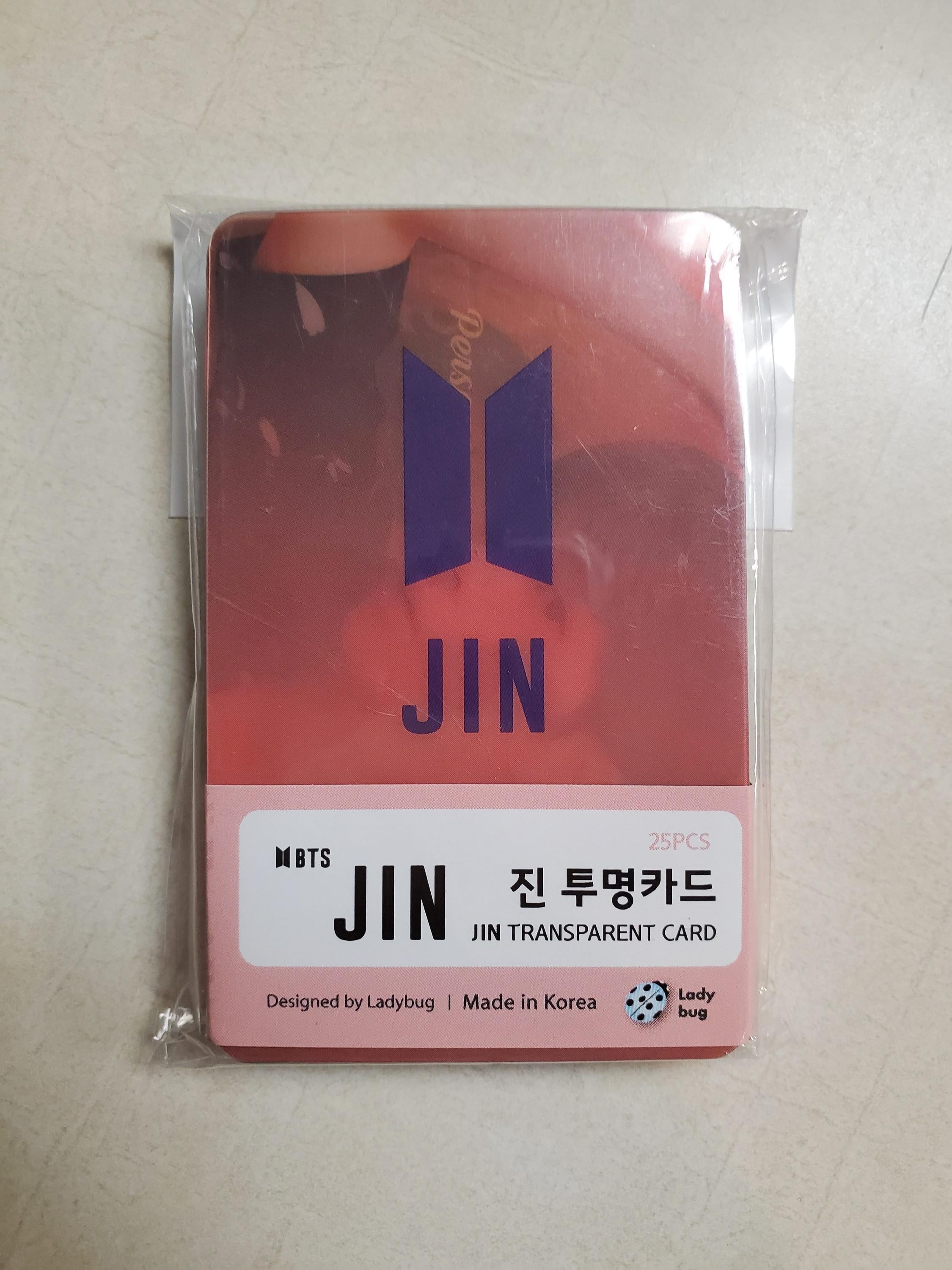 BTS JIN ] TRANSPARENT CARD – KPOP Store in USA