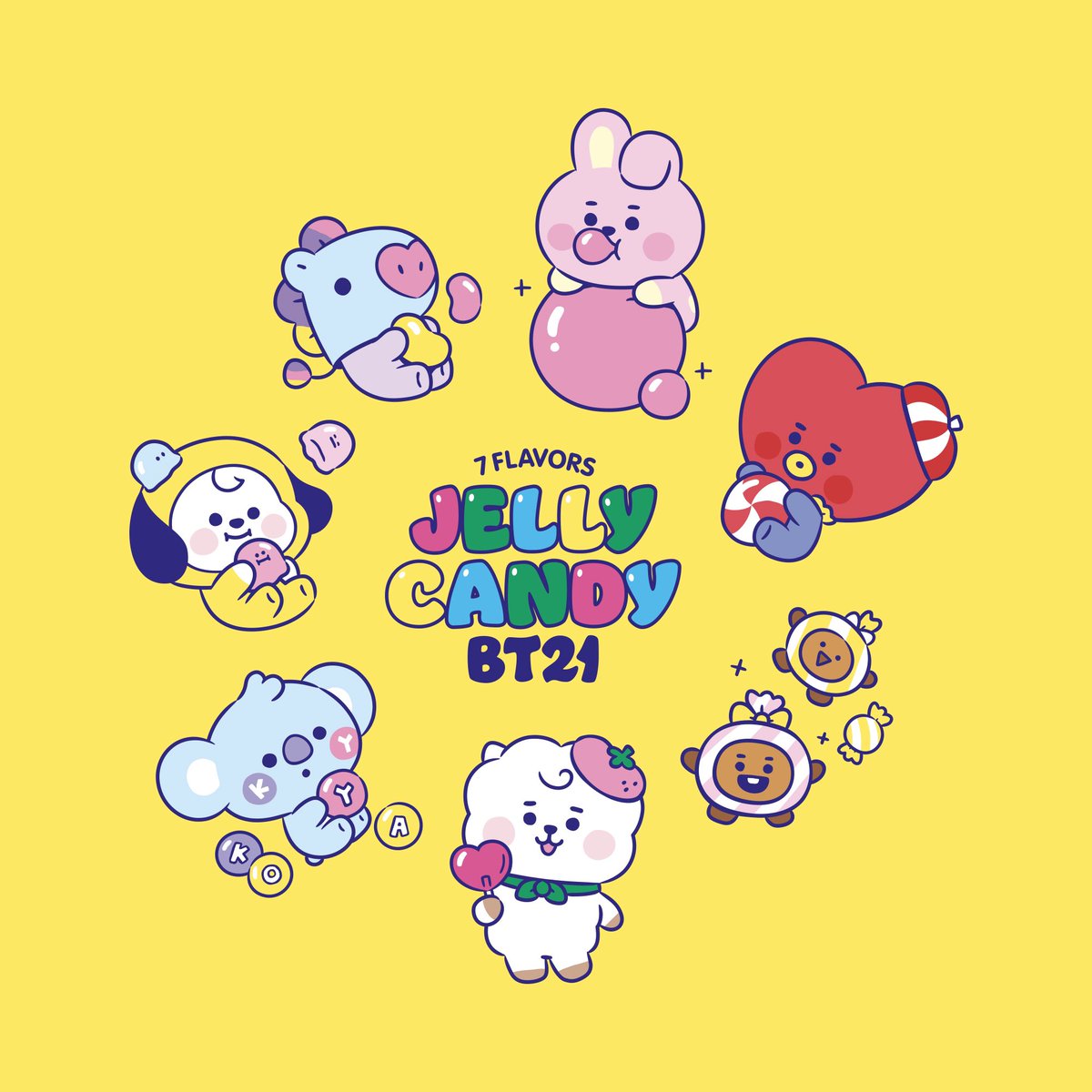 BT21 JELLY CANDY MOBILE DECO STICKER