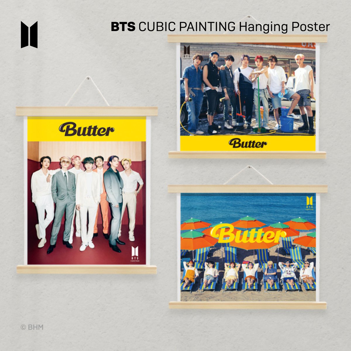 BTS DIY CUBIC PAINTING BUTTER HANGING TYPE GROUP – KPOP