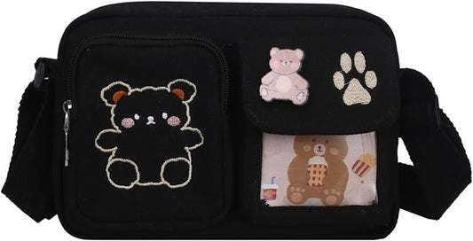 KAWAII TEDDY BEAR MESSENGER BAG