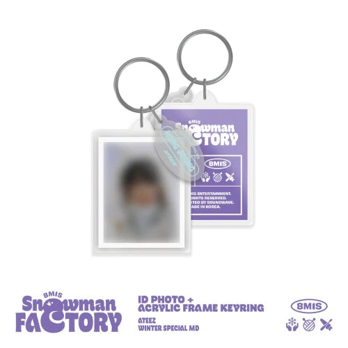 ATEEZ [SNOWMAN FACTORY] WINTER SPECIAL MD - 03. ID PHOTO + ACRYLIC FRAME KEYRING