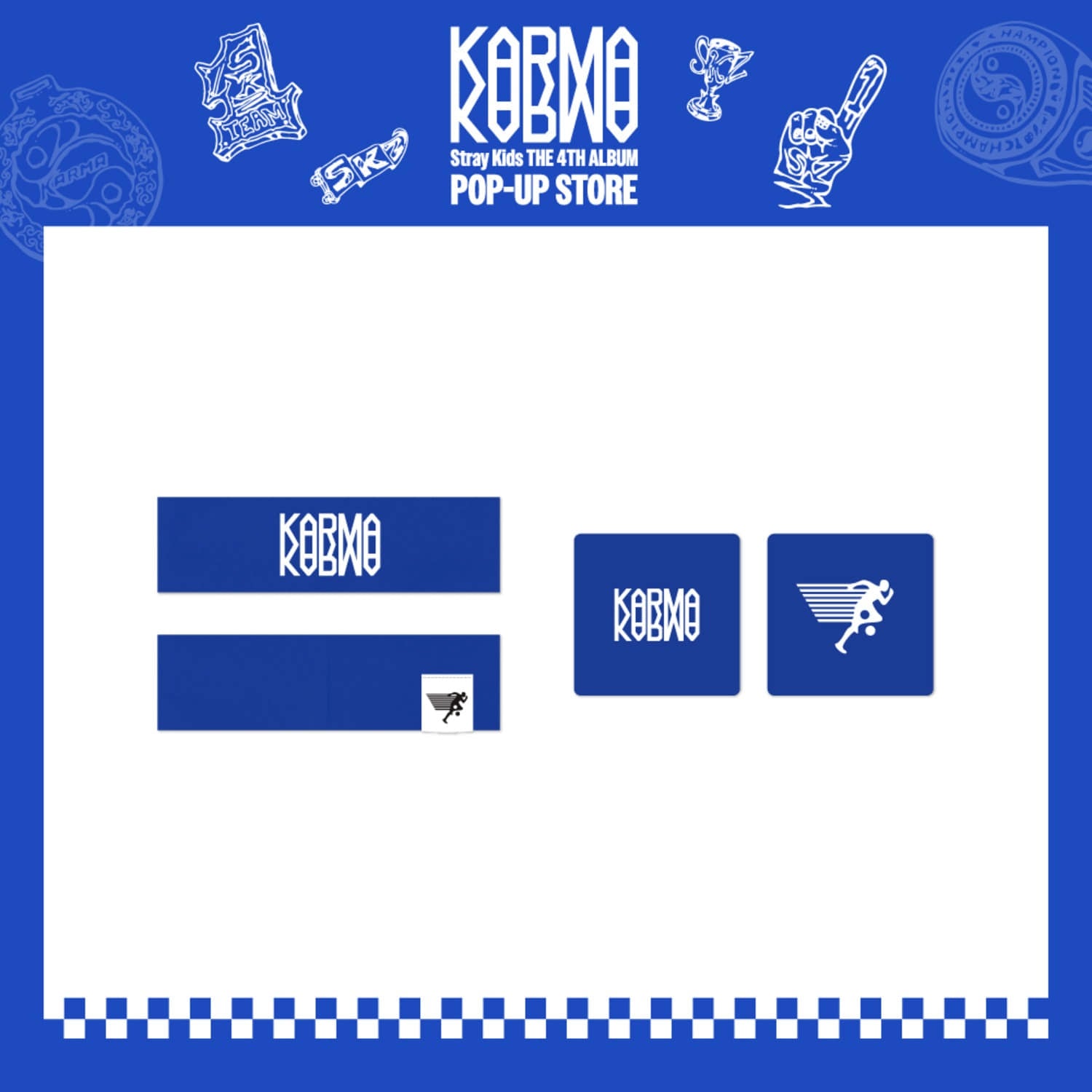 [PRE ORDER] STRAY KIDS - HEAD BAND & SWEAT BAND SET [KARMA POP UP STORE OFFICIAL MD]