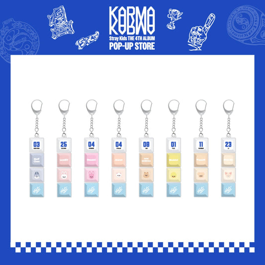 [PRE ORDER] STRAY KIDS - SKZOO KEYCAP KEYRING [KARMA POP UP STORE OFFICIAL MD]