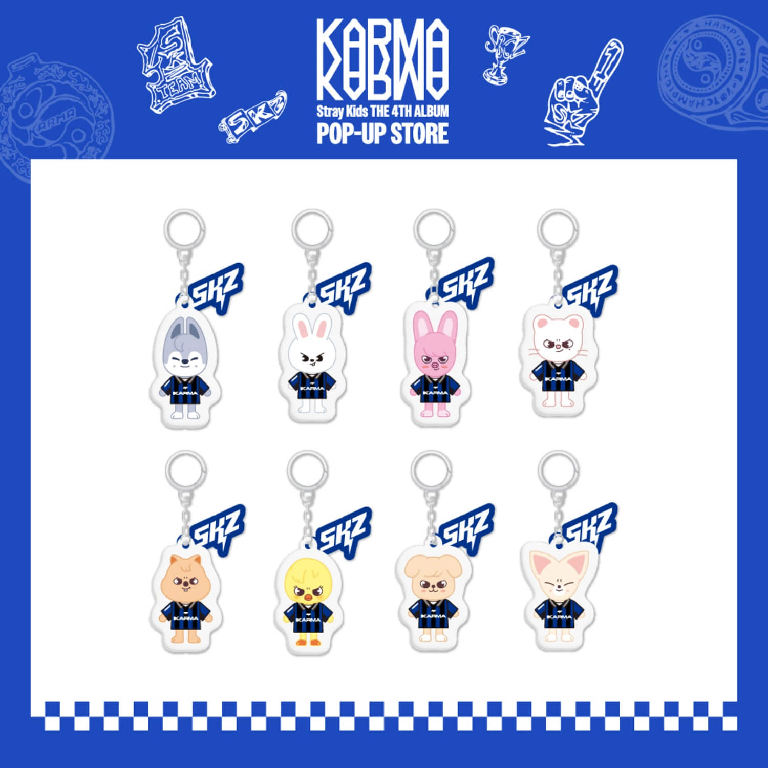 [PRE ORDER] STRAY KIDS - SKZOO YINYANG KEYRING [KARMA POP UP STORE OFFICIAL MD]