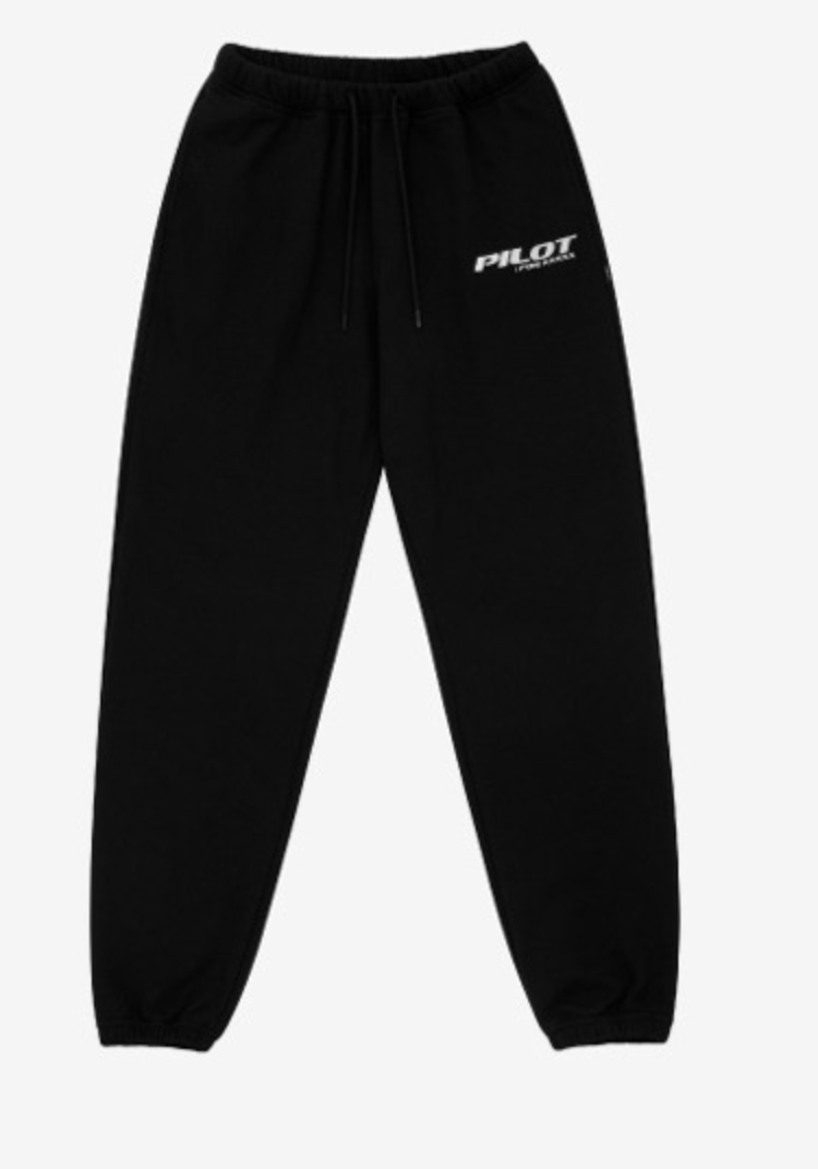 JOGGER PANTS BLACK - 'PILOT : FOR ★★★★★'