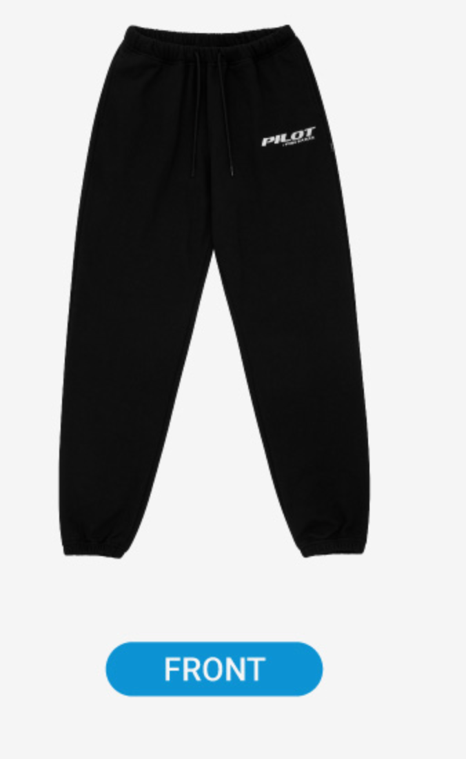 JOGGER PANTS BLACK - 'PILOT : FOR ★★★★★'