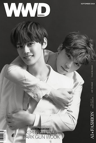 WWD MAGAZINE SEPTEMBER 24 ISSUE COVER | PARK GUNWOOK & KIM GYUVIN (ZEROBASEONE)