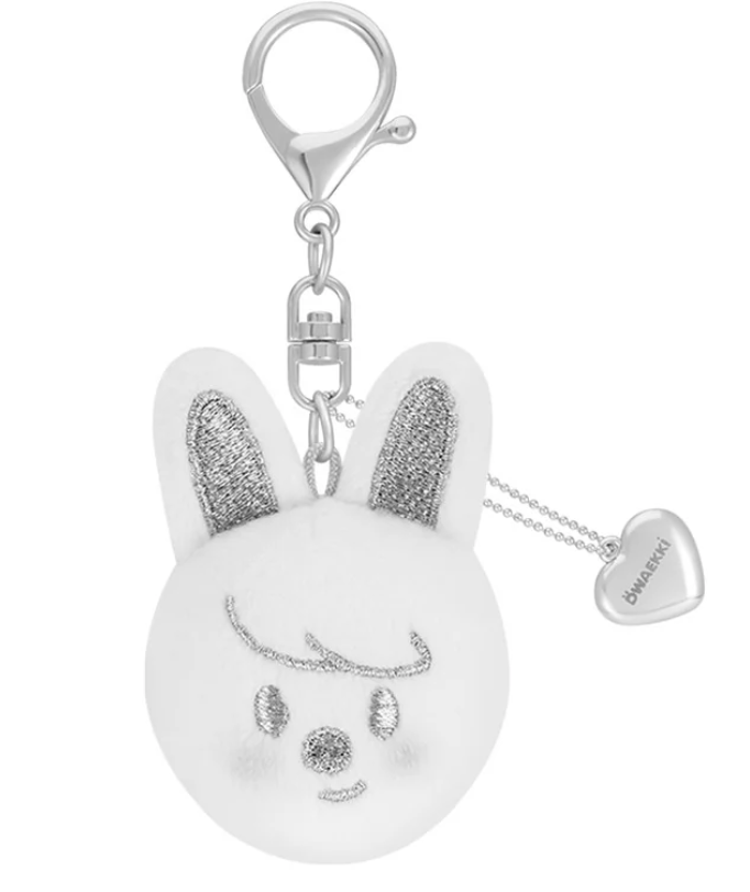 [PRE ORDER] STRAY KIDS - dominATE : celebrATE WORLD TOUR OFFICIAL MD SKZOO FACE KEYRING SILVER VER