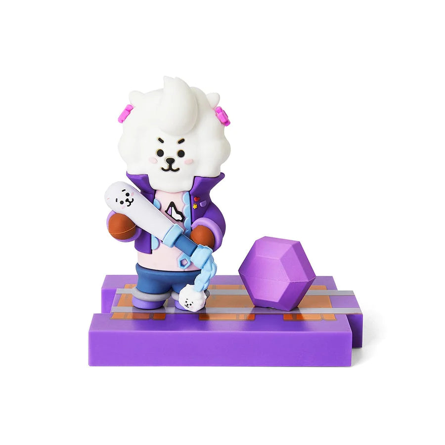 BTS 韓国 BT21 フィギュアBRAWL STARS JACKY COOKY Line Friends Official Brawl Stars X BT21 JACKY COOKY BUILDABLE FIGURINE XMAS